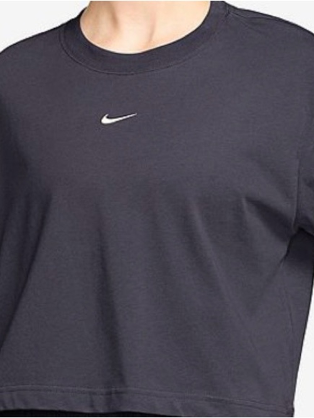 Women's Nike Sportswear Loose Short Sleeve Cropped T-Shirt Nike BLK NWT Size M